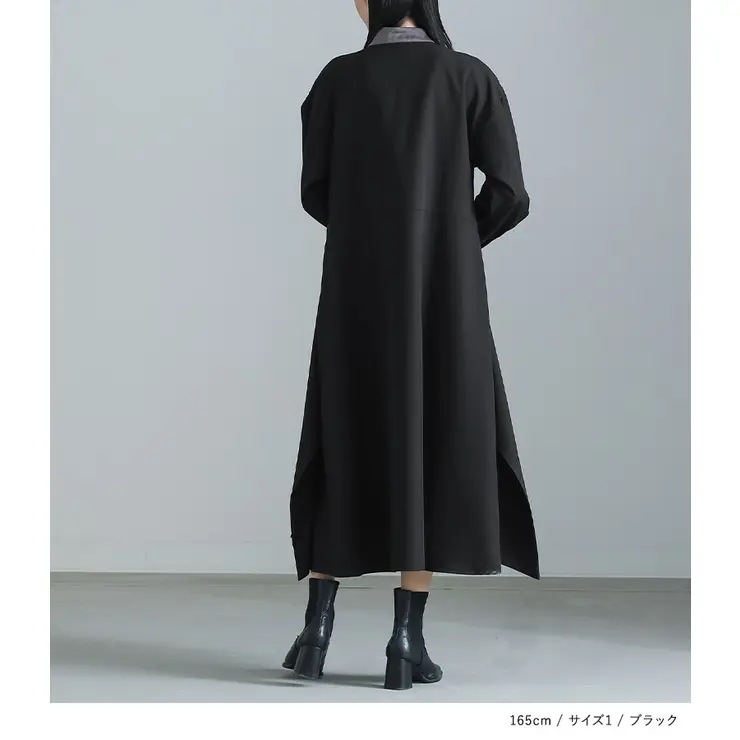 kOhAKU異素材ハイネックワンピース_7