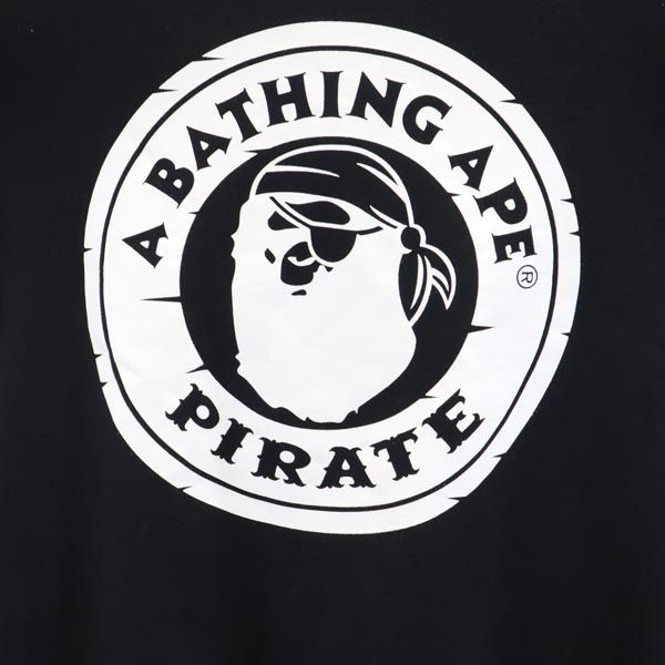 アベイシングエイプ パイレーツ 長袖 スウェット トレーナー S ブラック A BATHING APE PIRATE メンズ