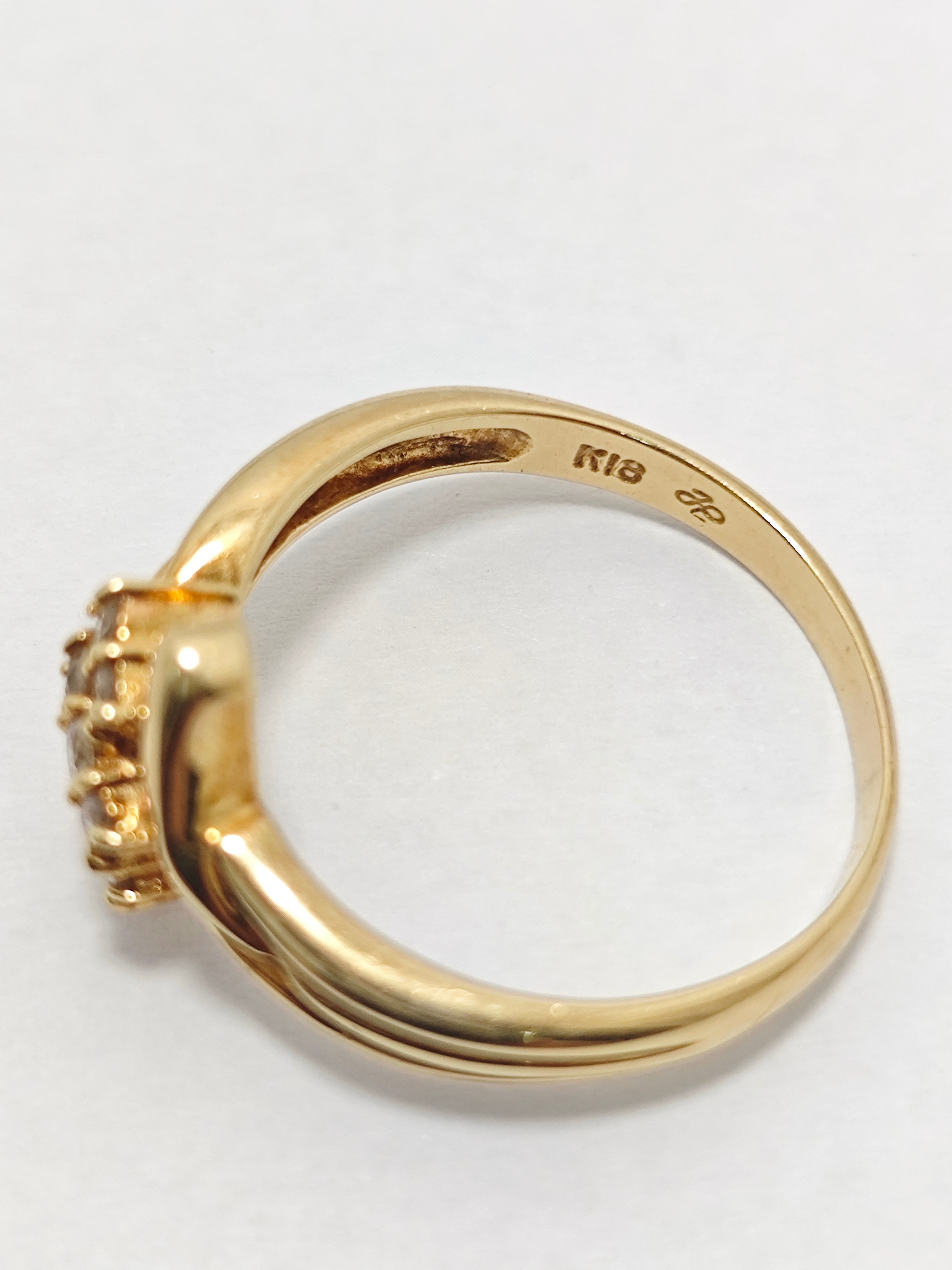 ジュエリーマキ リング 指輪 ダイヤモンド 0.15ct 　K18 ジュエリー　誕生日　プレゼント　ゴールド　メンズ レディース Gold 金