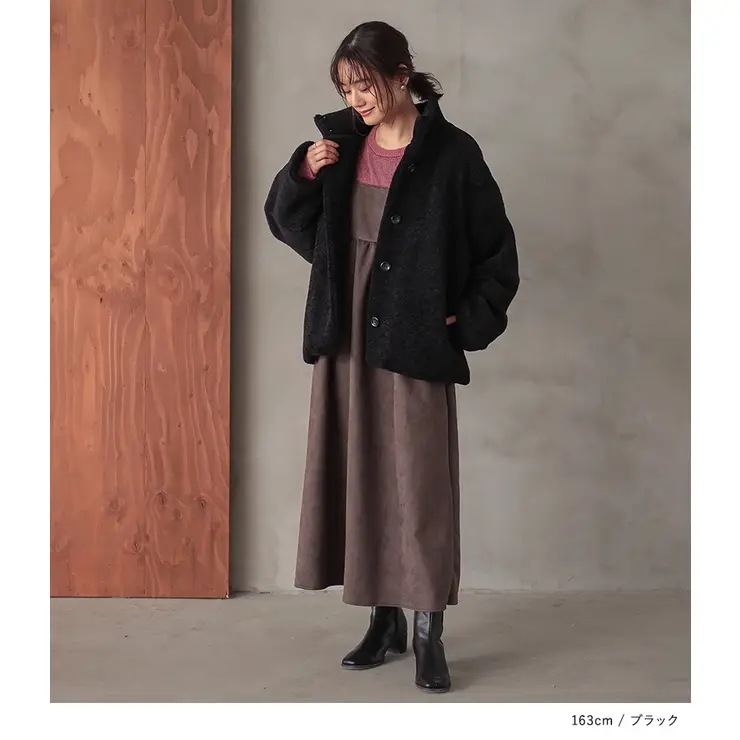 nOrLABELボリュームスリーブボアジャケット_9