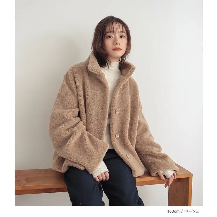 nOrLABELボリュームスリーブボアジャケット_10