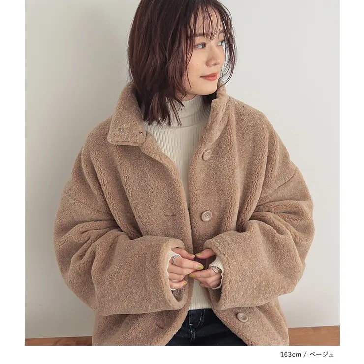 nOrLABELボリュームスリーブボアジャケット_12