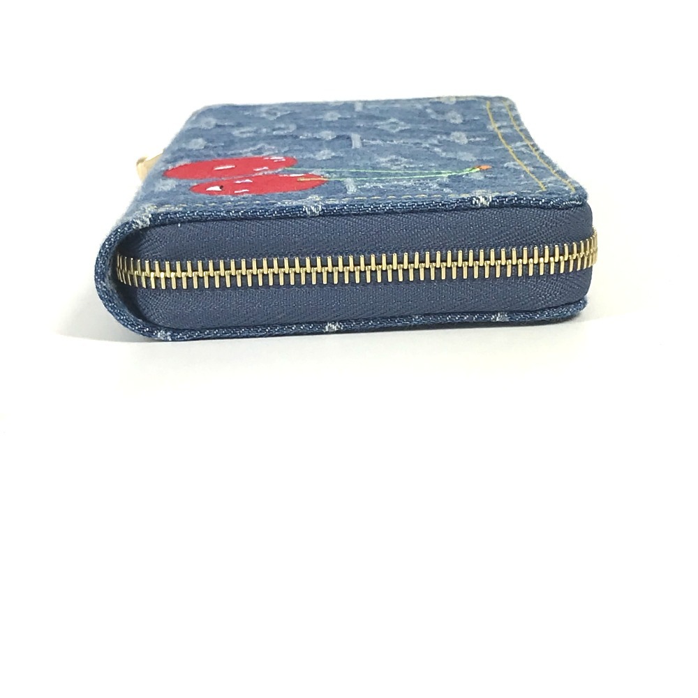 長財布 M23161 LV × TM ジッピー・ウォレット 村上隆コラボ モノグラムデニム ロングウォレット ラウンドファスナー ブルー