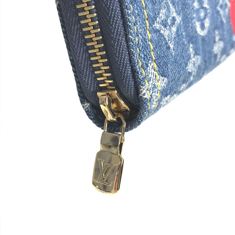 長財布 M23161 LV × TM ジッピー・ウォレット 村上隆コラボ モノグラムデニム ロングウォレット ラウンドファスナー ブルー