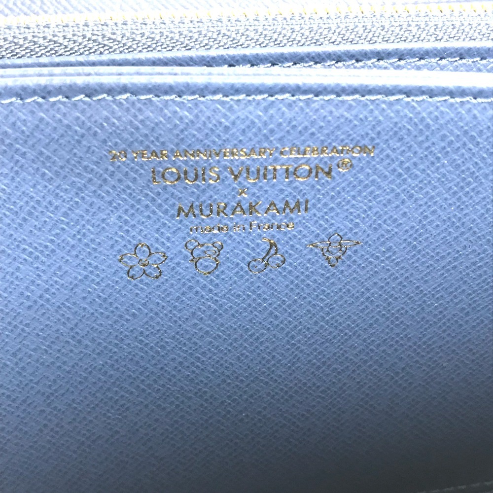 長財布 M23161 LV × TM ジッピー・ウォレット 村上隆コラボ モノグラムデニム ロングウォレット ラウンドファスナー ブルー