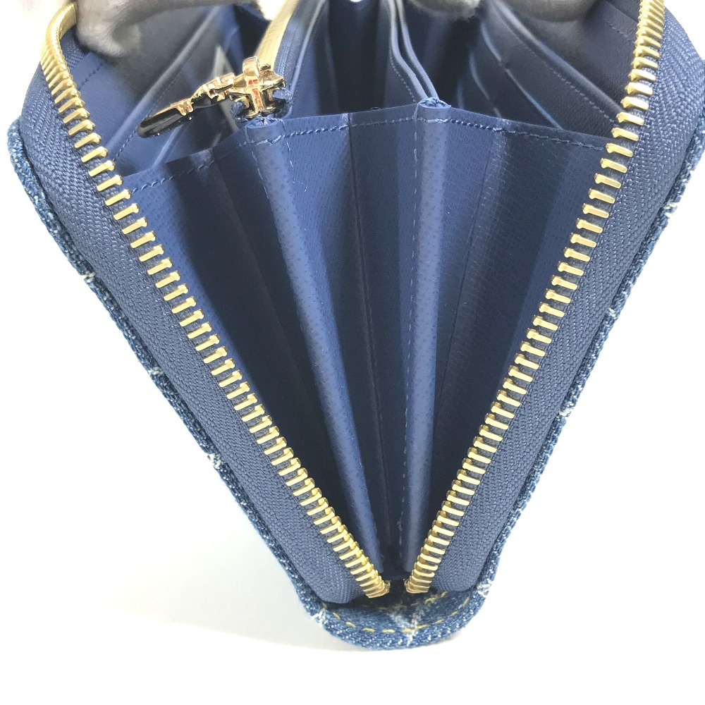 長財布 M23161 LV × TM ジッピー・ウォレット 村上隆コラボ モノグラムデニム ロングウォレット ラウンドファスナー ブルー