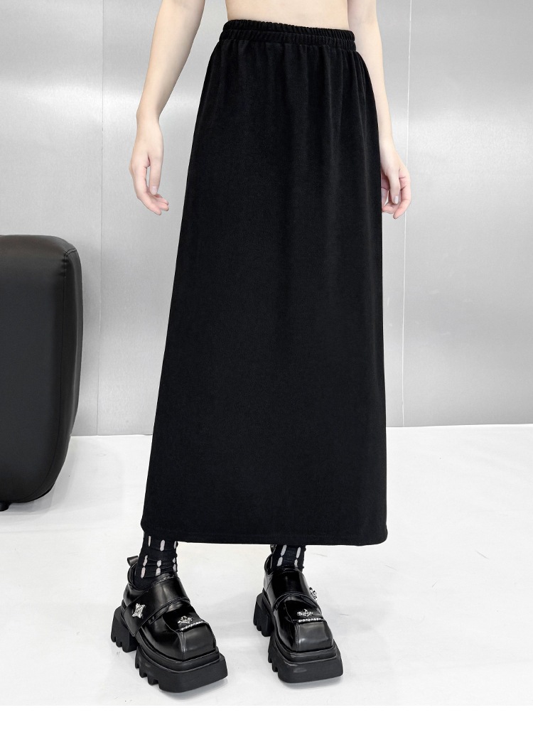 【J.Fashion】 上下セット 裏起毛 花飾り スカートセット 肩パッド付き おしゃれ レディース セットアップ 関連商品購入可能 メガ割