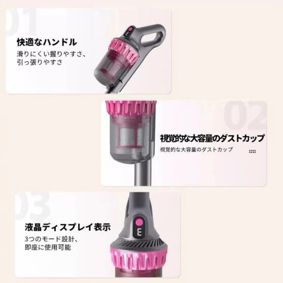 掃除機 コードレス コードレス掃除機 人気 サイクロン式 強力吸引 28000Pa 充電式 軽量ハンディ掃除機 スティック 一人暮らし ジェネリック家電_7