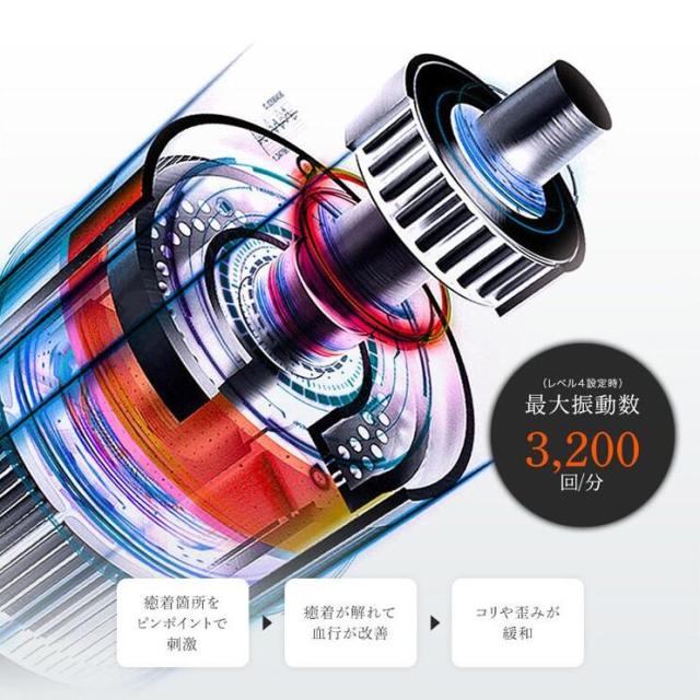 マッサージガン マッサージ器 マッサージ機 効果 軽量 筋膜 リリース ガン 美容 電動 ハンディ 振動 解消 肩 腰 背中 足裏_5