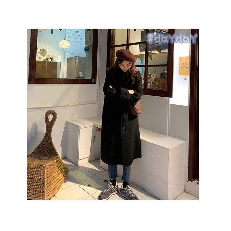 の入荷 チェスターコート レディース 秋冬 40代 チェスターコート 黒 ロング丈 ラシャコート 厚手オーバー ゆったりアウター 通勤 着痩せ オシャレ 韓国風 大人