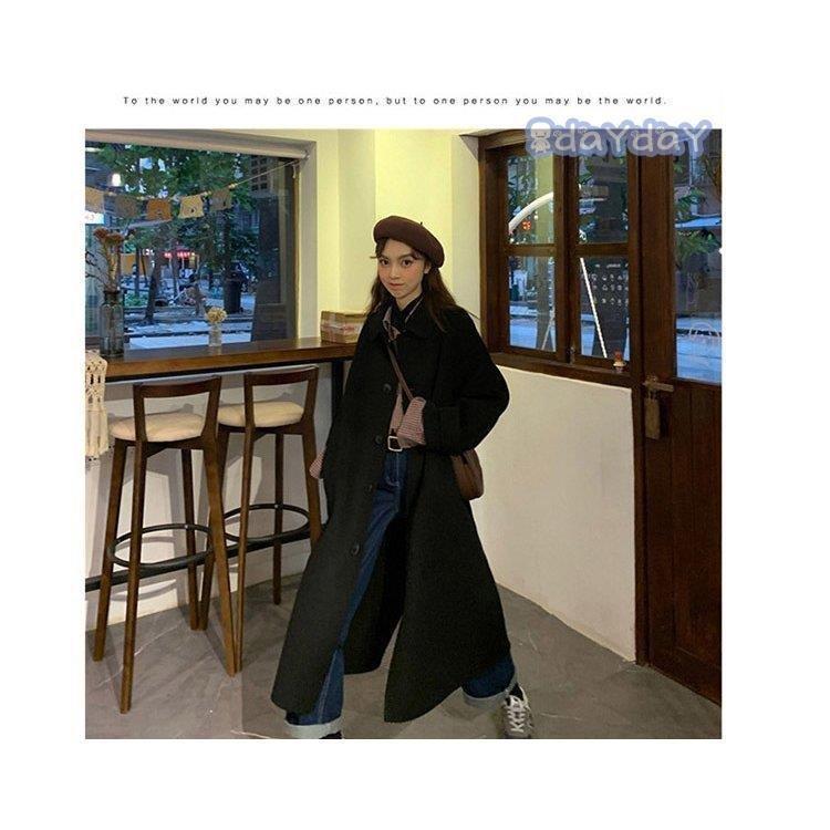 の入荷 チェスターコート レディース 秋冬 40代 チェスターコート 黒 ロング丈 ラシャコート 厚手オーバー ゆったりアウター 通勤 着痩せ オシャレ 韓国風 大人