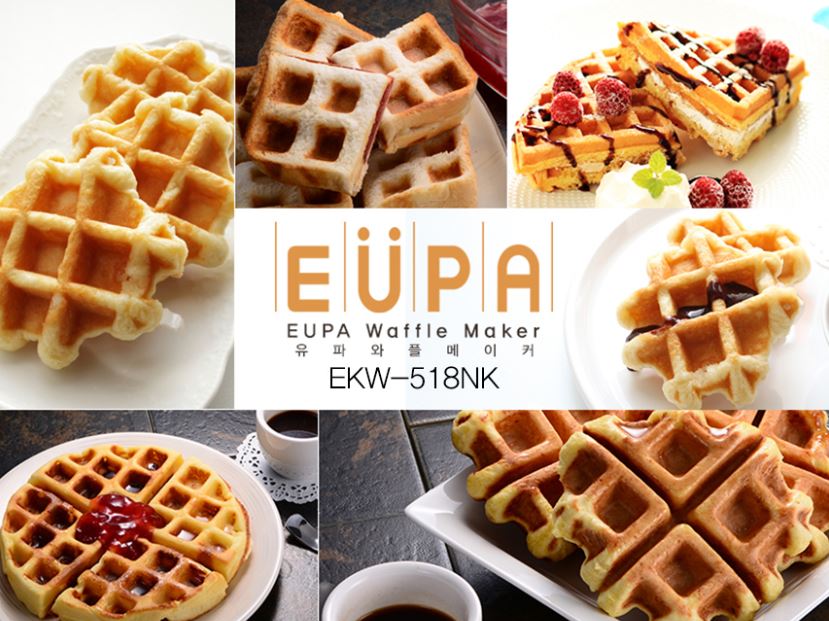 [EUPA] ワッフルメーカー EKW-518NK / EKW-915WS ノンスティックインターナショナル