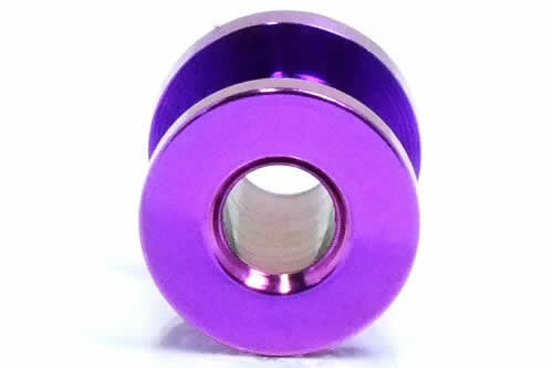 ニッケルフリー ボディピアス 00G 紫色 パープルチタン フレッシュトンネル 00ゲージ ネジ式_2