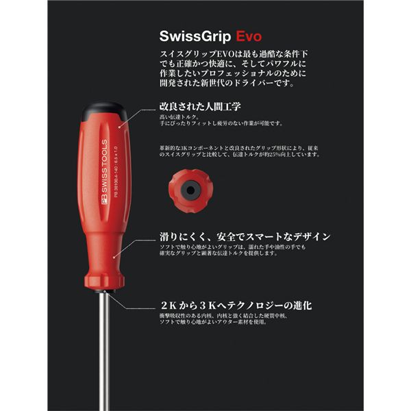 PB SWISS TOOLS ピービースイスツールズ ツイスター ラチェットドライバーハンドル 24ギア 全長220mm 38510.R-100_1