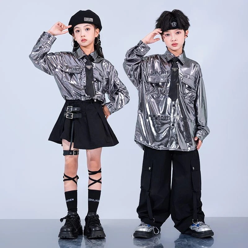 【97% 好評価率】児童街舞潮服少年合唱公演服男児潮クールスパンコールhiphop街舞潮服