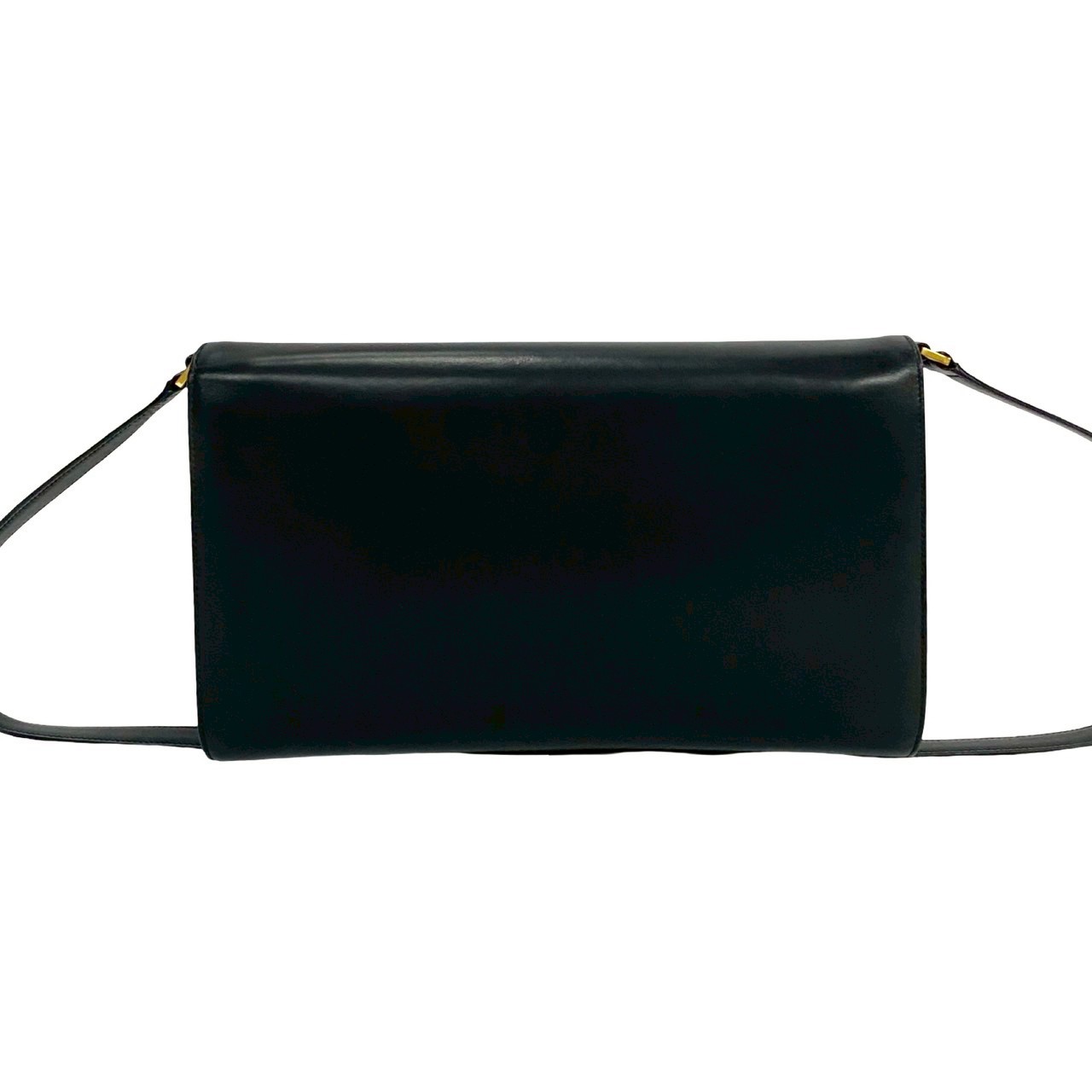 ヴィンテージ GG ロゴ金具ショルダーバッグ レザー ブラック 80100 ヴィンテージ GG ロゴ金具ショルダーバッグ レザー ブラック 80100