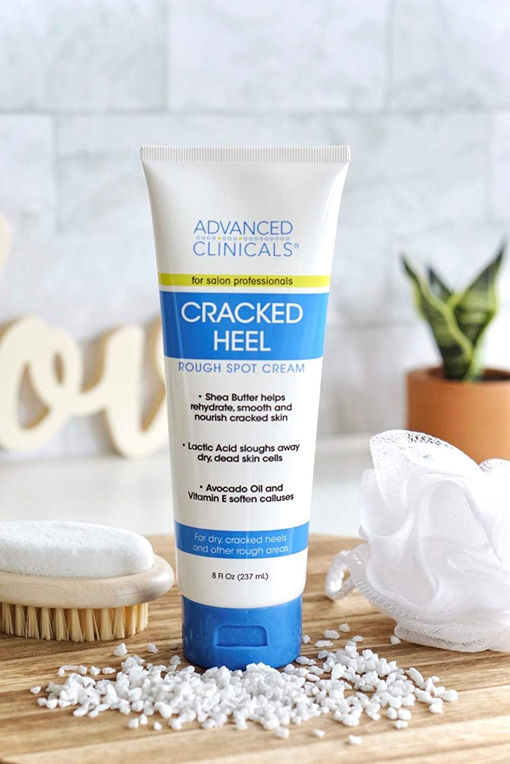 Advanced Clinicals Cracked Heel Foot Cream Moisturizer Lotion先端クリニカルクラックヒールフットクリーム保湿ローションW/シアバタースキン