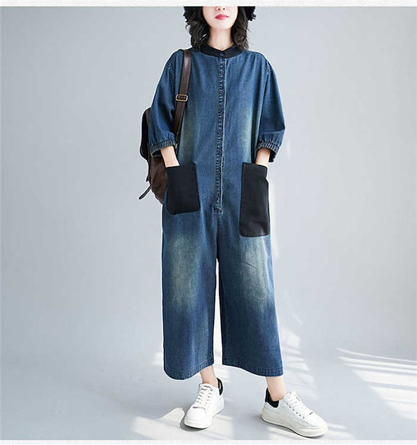 Qoo10] デニム つなぎ レディース デニム オー