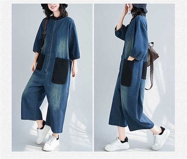 Qoo10] デニム つなぎ レディース デニム オー