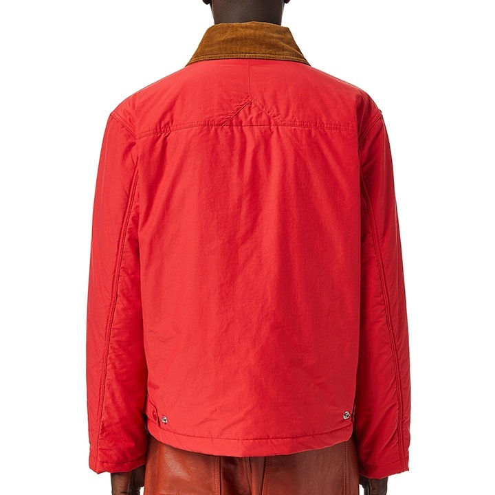 コーチジャケット メンズ W-YULE オーバルDロゴパッチ 襟コーデュロイ切替 die-m-o-f4-062