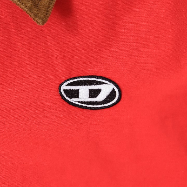 コーチジャケット メンズ W-YULE オーバルDロゴパッチ 襟コーデュロイ切替 die-m-o-f4-062