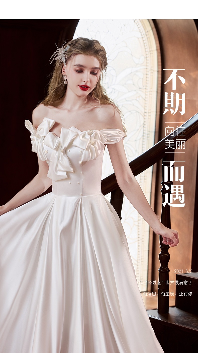 パーティードレス ウェディングドレス 新作 白 高級感 ロング