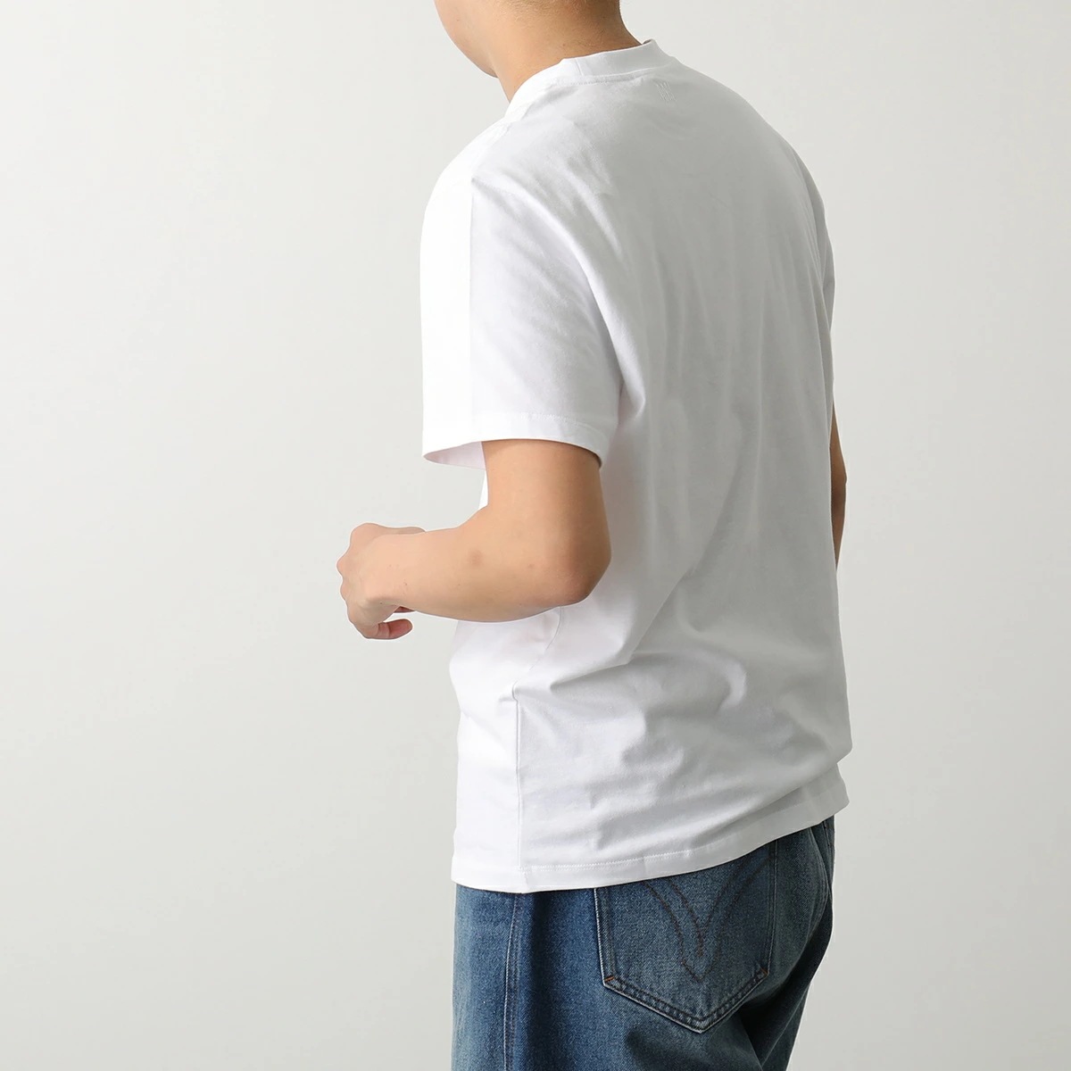 ami paris アミパリス Tシャツ BFUTS001.724 メンズ 半袖 カットソー ハートロゴ刺繍 ロゴT クルーネック コットン カラー3色