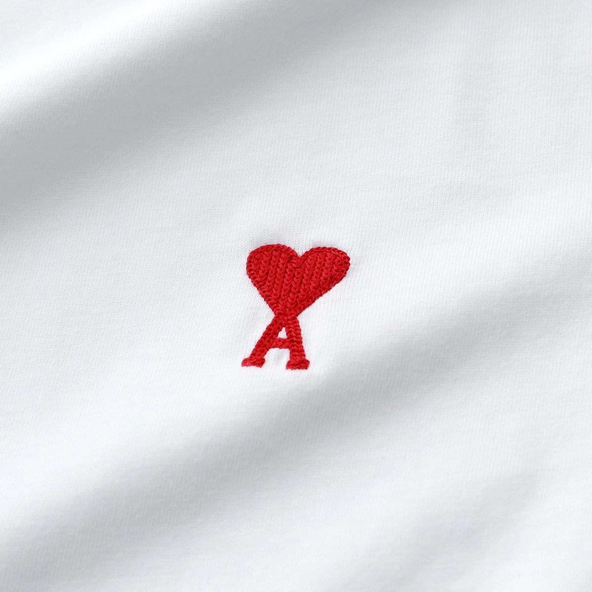 ami paris アミパリス Tシャツ BFUTS001.724 メンズ 半袖 カットソー ハートロゴ刺繍 ロゴT クルーネック コットン カラー3色