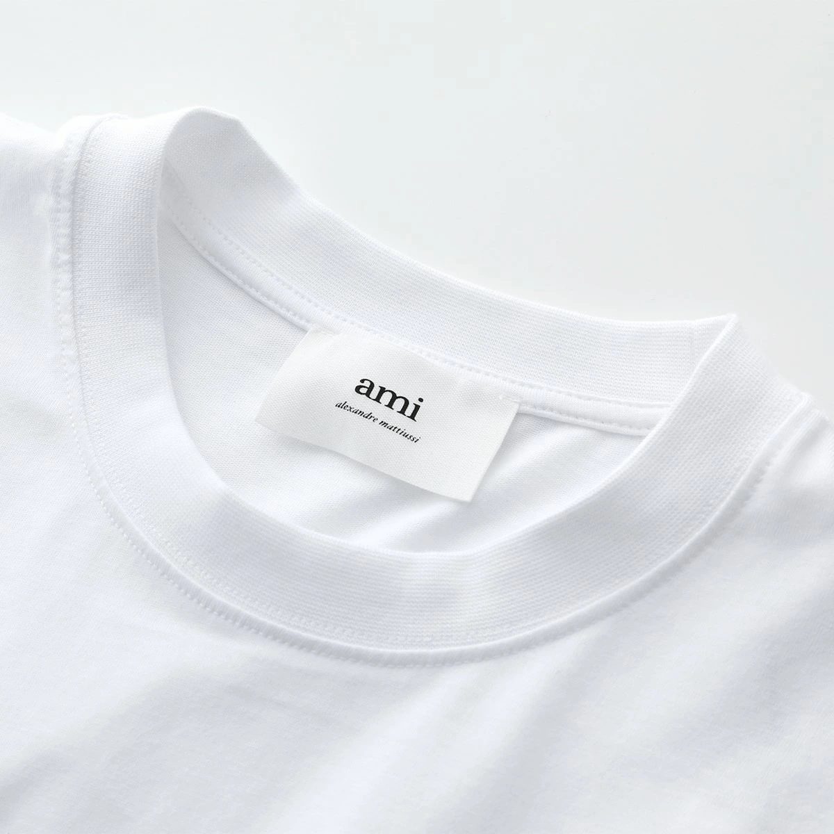 ami paris アミパリス Tシャツ BFUTS001.724 メンズ 半袖 カットソー ハートロゴ刺繍 ロゴT クルーネック コットン カラー3色