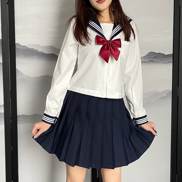 Qoo10] CITY SEA SKY 上下3点セットJK制服 セーラー服 学院