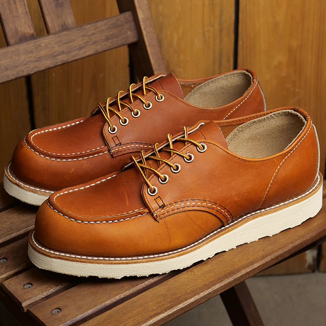 メンズ ワーク オックスフォード [8092 ] WORK OXFORD Dワイズ ローカットブーツ モックトゥ red wing オロレガシー 茶 ブラウン系