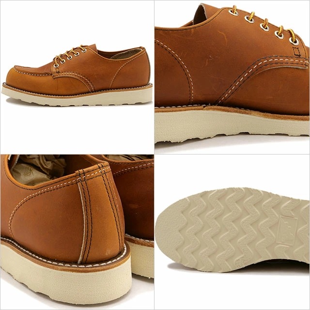 メンズ ワーク オックスフォード [8092 ] WORK OXFORD Dワイズ ローカットブーツ モックトゥ red wing オロレガシー 茶 ブラウン系