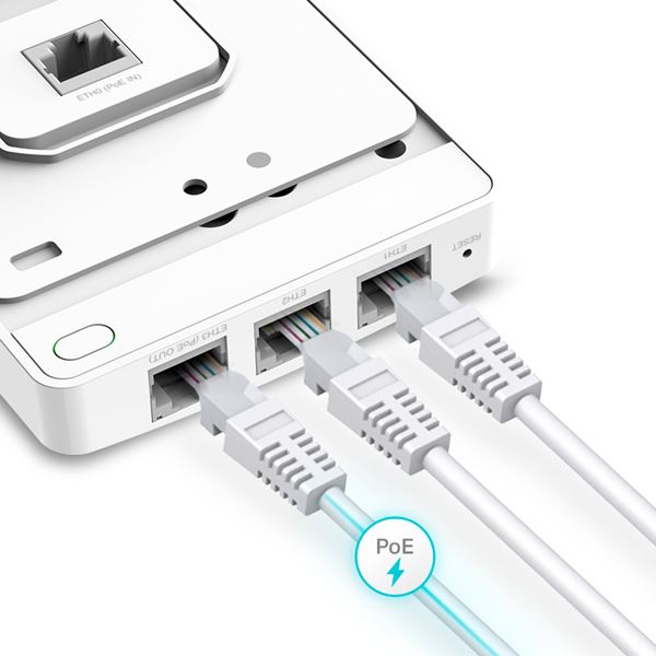 Omada AX1800 壁面埋め込み型 Wi-Fi 6アクセスポイント EAP615-Wall（EU）