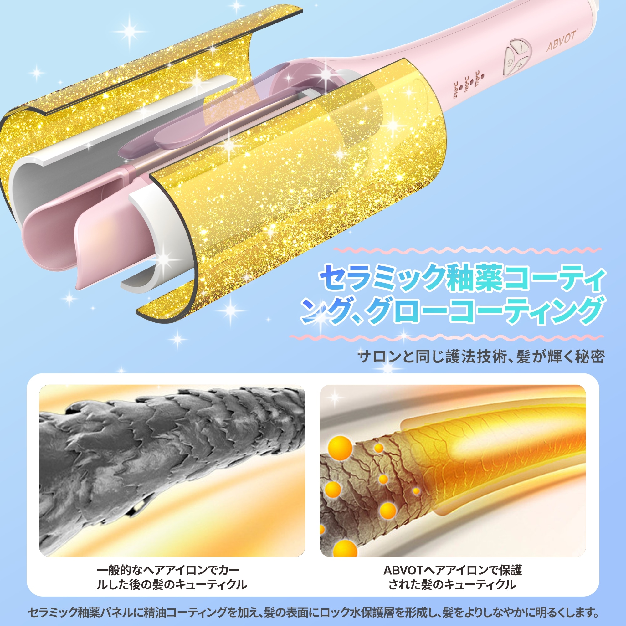 Qoo10] ABVOT ABVOT 自動巻きカールアイロン36m