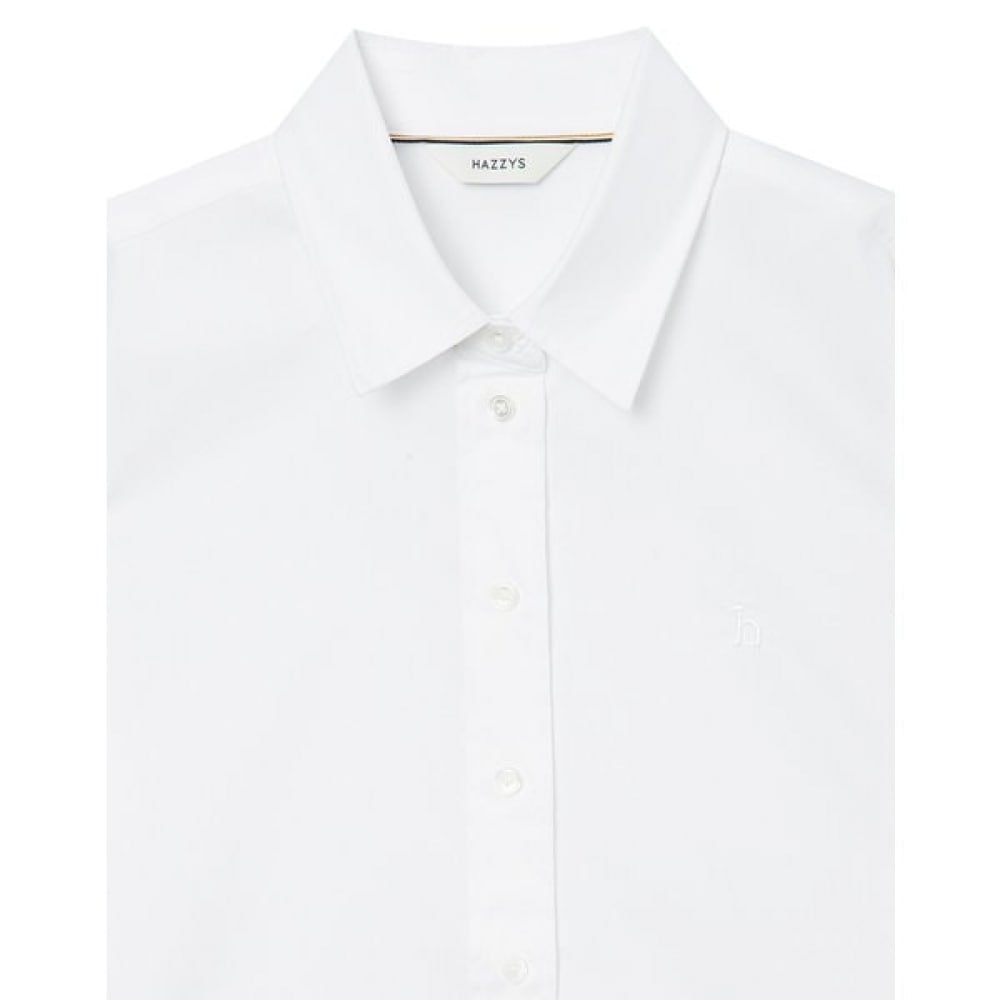 [24SS] [追加販売] [ベスト] ホワイトスリムフィットスパンソリッドシャイア HSSH4BC21WT