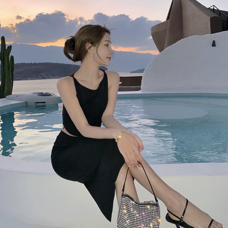 セットアップ レディース スカート タンクトップ プルオーバー クロップド丈 ミディアム丈 ノースリーブ ノースリ ラウンドネック ハイウエスト スリット バックスリット 伸縮性 上下セット セットアップ レディース スカート タンクトップ プルオーバー クロップド丈 ミディアム丈 ノースリーブ ノースリ ラウンドネック ハイウエスト スリット バックスリット 伸縮性 上下セット