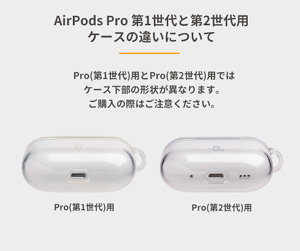 AirPods Pro ケース 第1 第2世代 / AirPods 第3 第2 第1世代 Look in クリア ケース 透明 シンプル カラビナ付き  TPU イヤホンケース