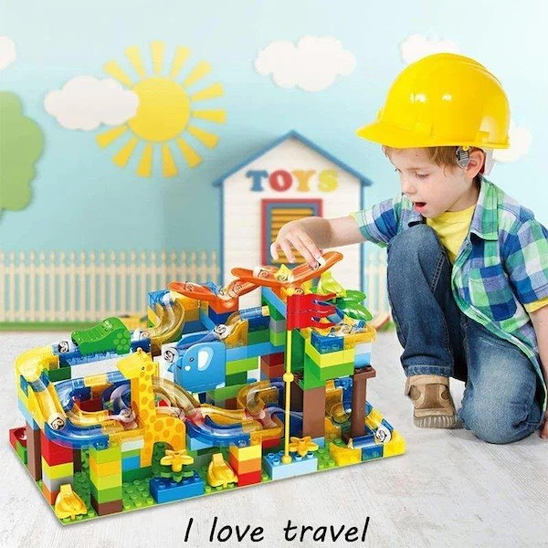 Qoo10] スロープトイ 積み木 ジャングル大冒険