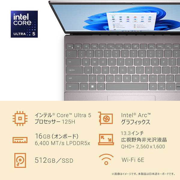 デルCore Ultra5 125H/16G/SSD512G/13型QHD+液晶 Qoo10] Dell DELL