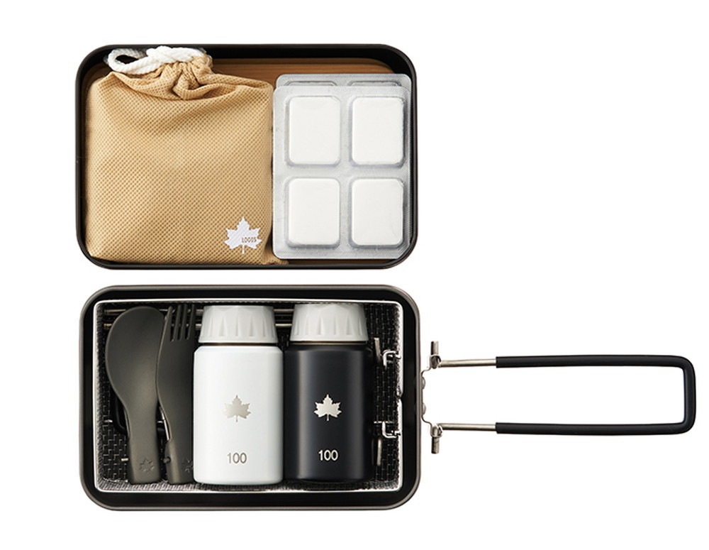 ロゴス LOGOS スタックメスキット＆メタルケースセット クッカー メスティン 食器 直火 調理器具 フライパン 鍋 皿 スープカップ ギア バーベキュー BBQ トレッキング 登山 キャンプ アウ