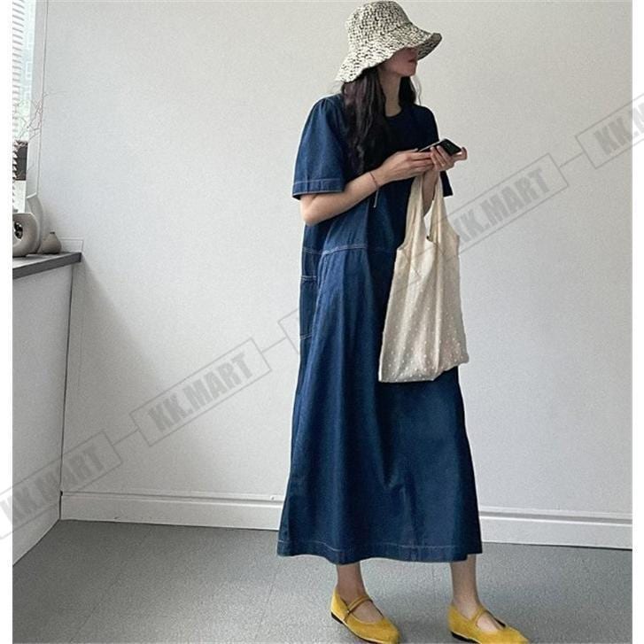 デニムワンピース ワンピース レディース 春 夏 半袖 カジュアル デニム ワンピース ミモレ丈 体型カバー 大きいサイズ ワンピ 可愛い おしゃれ デニムワンピース ワンピース レディース 春 夏 半袖 カジュアル デニム ワンピース ミモレ丈 体型カバー 大きいサイズ ワンピ 可愛い おしゃれ