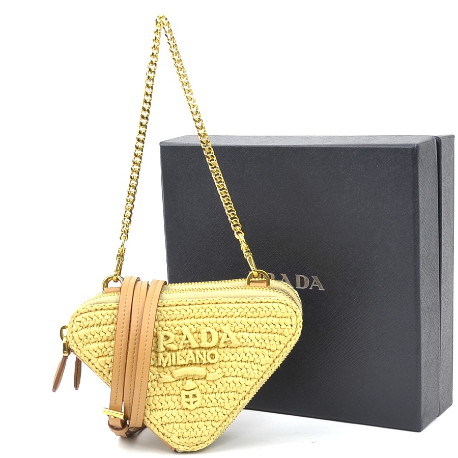 プラダ PRADA ショルダーバッグ クロシェ ミニポーチ レザー/ビスコース ベージュ レディース 1NR015 h31454a プラダ PRADA ショルダーバッグ クロシェ ミニポーチ レザー/ビスコース ベージュ レディース 1NR015 h31454a