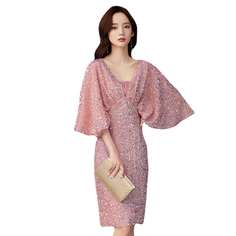 女性のための小さなドレス夏の気質ピンクバンケットパーティーバースデーパーティーホストドレスは通常着用できます 女性のための小さなドレス夏の気質ピンクバンケットパーティーバースデーパーティーホストドレスは通常着用できます