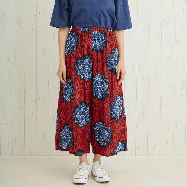 アフリカンプリント　パンツ Qoo10] アフリカンプリント パンツ サロン ワイ