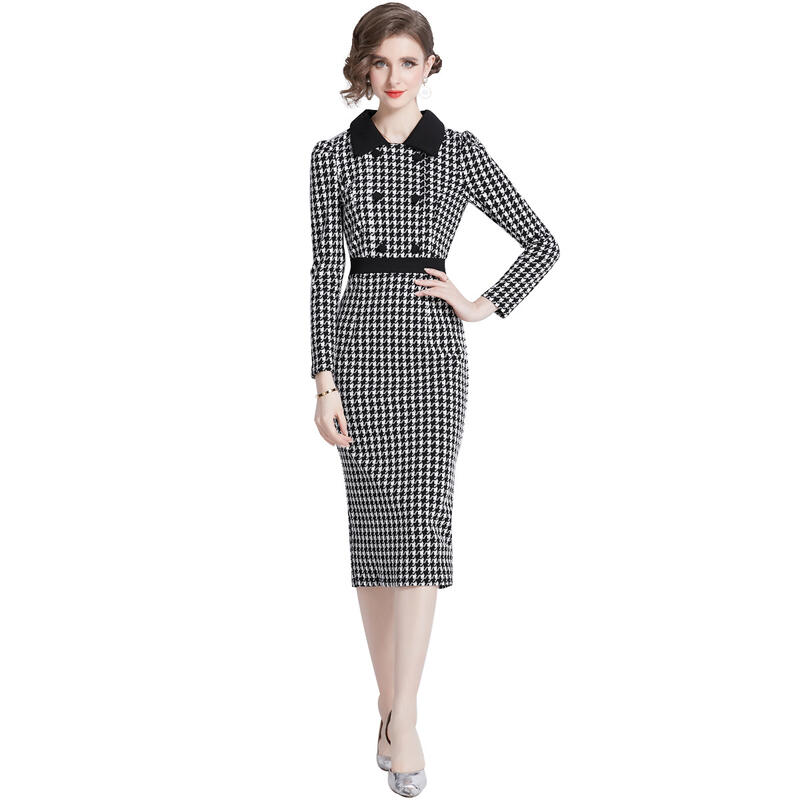 大特価S~3Lパーティー ドレス ロング フレアワンピ ワンピース ワンピ パーティードレス パーティーワンピ 結婚式 二次会 大きいサイズクラシカル系 レトロ感 上品感 定番黒白 千鳥柄 長袖 大特価S~3Lパーティー ドレス ロング フレアワンピ ワンピース ワンピ パーティードレス パーティーワンピ 結婚式 二次会 大きいサイズクラシカル系 レトロ感 上品感 定番黒白 千鳥柄 長袖