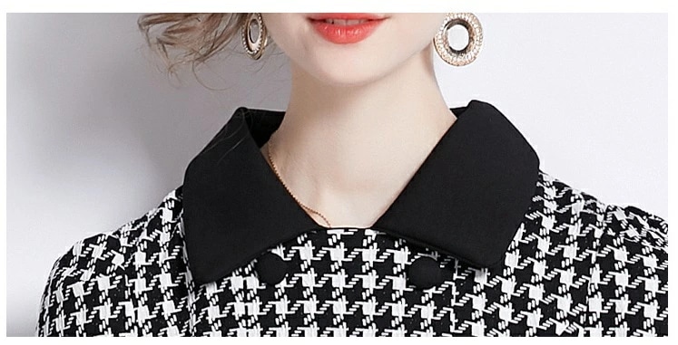 大特価S~3Lパーティー ドレス ロング フレアワンピ ワンピース ワンピ パーティードレス パーティーワンピ 結婚式 二次会 大きいサイズクラシカル系 レトロ感 上品感 定番黒白 千鳥柄 長袖 大特価S~3Lパーティー ドレス ロング フレアワンピ ワンピース ワンピ パーティードレス パーティーワンピ 結婚式 二次会 大きいサイズクラシカル系 レトロ感 上品感 定番黒白 千鳥柄 長袖