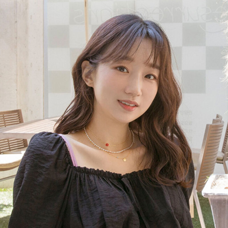 [カンミナボミTWICEチェヨン着用] (2set) MILKY COIN NECKLACE+PEARLCHOKER/韓国ファッション/韓国ファッションスタイル/韓国ストリートファッション