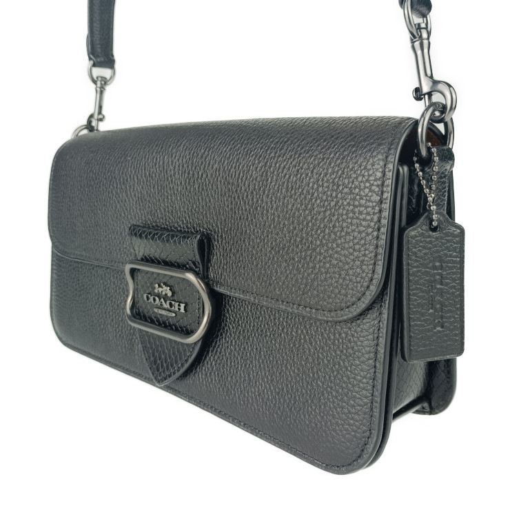 超美品 COACH コーチ 2WAYバッグ モーガン ショルダー バッグ CE562 ブラック リファインド ぺブル レザー レディース【本物保証】 超美品 COACH コーチ 2WAYバッグ モーガン ショルダー バッグ CE562 ブラック リファインド ぺブル レザー レディース【本物保証】