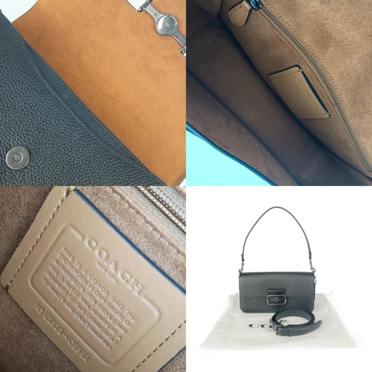 超美品 COACH コーチ 2WAYバッグ モーガン ショルダー バッグ CE562 ブラック リファインド ぺブル レザー レディース【本物保証】 超美品 COACH コーチ 2WAYバッグ モーガン ショルダー バッグ CE562 ブラック リファインド ぺブル レザー レディース【本物保証】