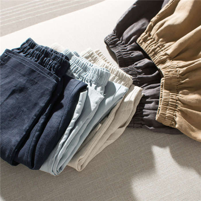 【急速出荷】リネンパンツ レディース バルーンパンツ イージーパンツ 麻100リネン100％ 全5色 フリーサイズ フレンチリネン ウェストゴム サイドポケット 涼しい 通気性 ゆったり 楽ちん 高見